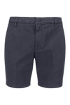 Dondup Manheim - Cotton Blend Shorts In Night Blue