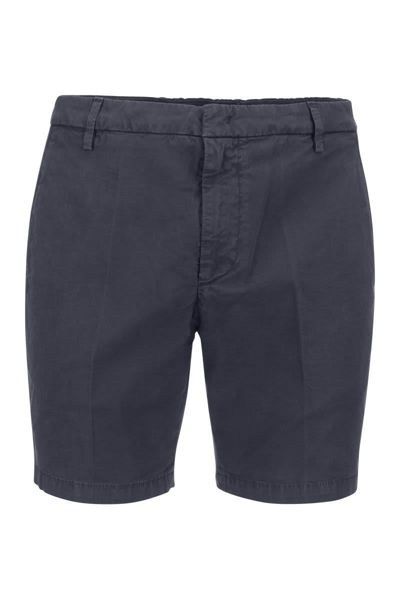 Dondup Manheim - Cotton Blend Shorts In Blue