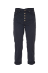 Dondup Loose Fit Velvet Trousers With Button Detailing