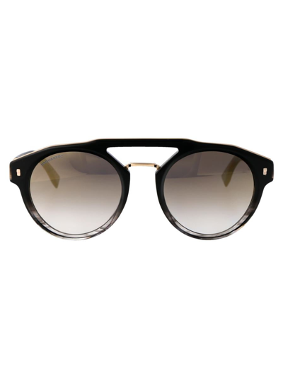 Dsquared2 D2 0085/s Sunglasses In Xowfq Black Grey Horn