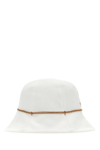 Helen Kaminski Logo-charm Cotton Bucket Hat In White