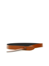 Isabel Marant Lecce Leather Pull-through Belt In Blck Natural