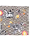 GUCCI SPACE ANIMALS PRINT SCARF,4744414G86512134737