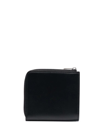Jil Sander Zip-up Leather Wallet In Black