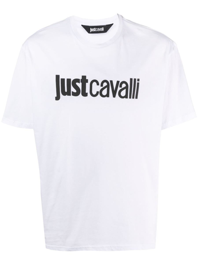 Just Cavalli Men's White Cotton T-shirt