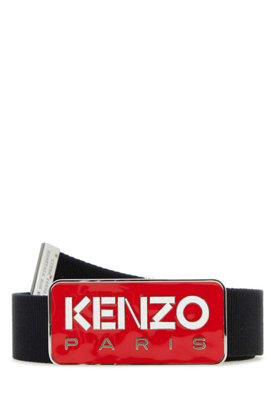 Kenzo Logo-plaque Adjustable Belt In Blue