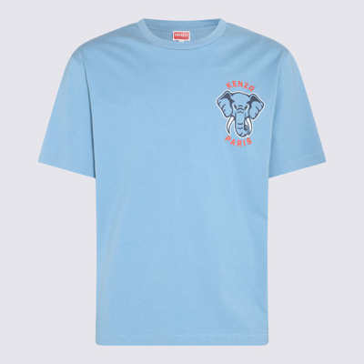 Kenzo Men's Elephant Logo T-shirt In Blue