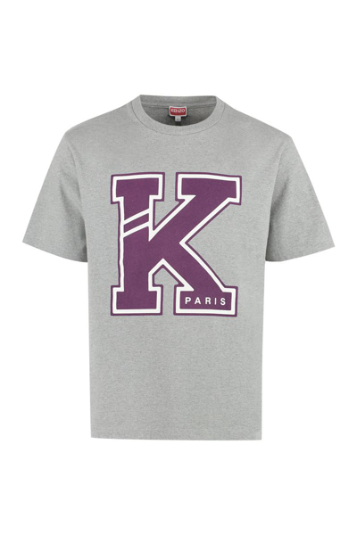 Kenzo Varsity T-shirt In Grey