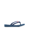 Kenzo Logo Patch Striped Flip-flops - Men's - Rubber/fabric In 73