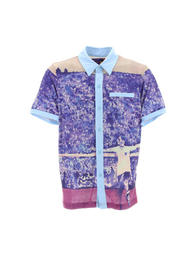 Kidsuper Graphic-print Short-sleeved Shirt In Purple