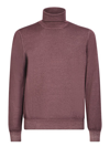 Lardini Burgundy High Neck Pullover In Bordeaux
