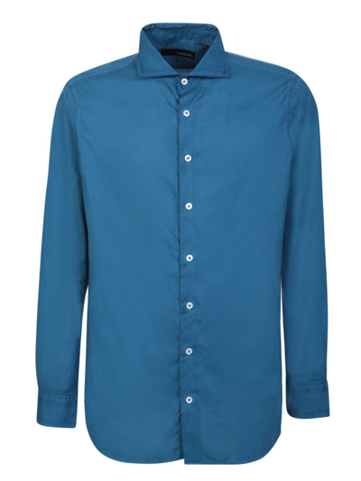 Lardini Teal Long-sleeved Shirt In Blue