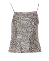 Liu •jo Animalier Sequins Top In Grey