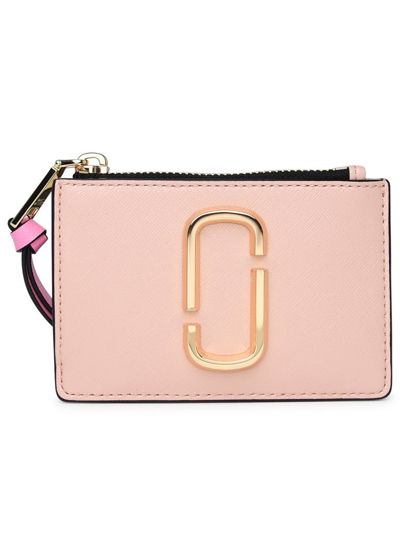 Marc Jacobs Multicolor Leather Snapsho Card Holder In Pink