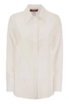 Max Mara Buttoned Long-sleeved Shirt In White