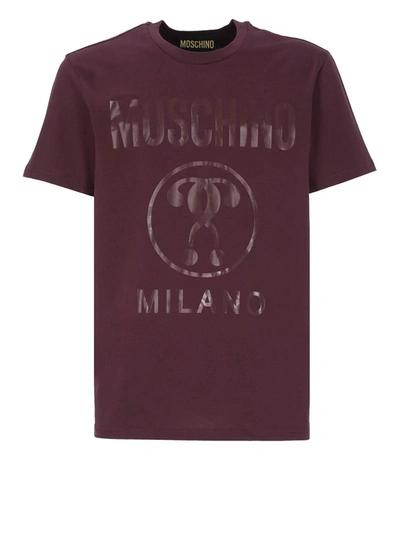 Moschino Logoed T-shirt In Purple