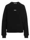 Msgm Logo Print Crewneck Sweatshirt In Black