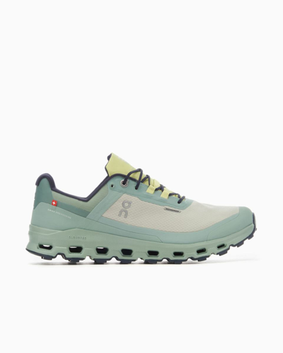 On Running Cloudvista Waterproof Low-top Trainers In Chalk Moss