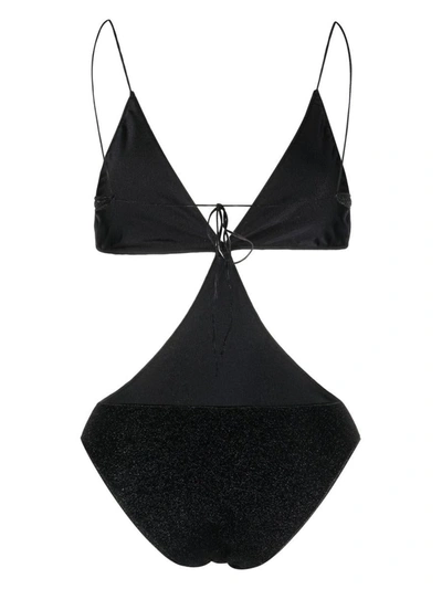 Oseree Lumiere Cut Out Maillot In Nero