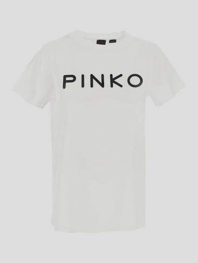 Pinko Embossed Lucid Logo T-shirt In White