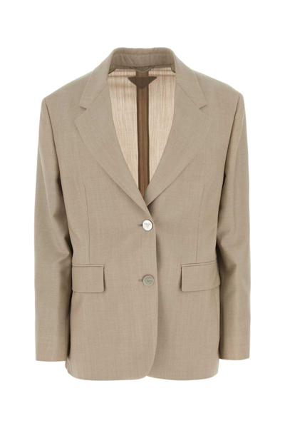 Prada Jackets And Vests In Beige O Tan