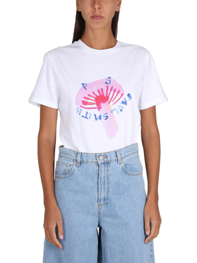 Ps By Paul Smith Logo-print Short-sleeved T-shirt In White