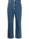 Ps By Paul Smith Cropped Wide-leg Jeans In Blue
