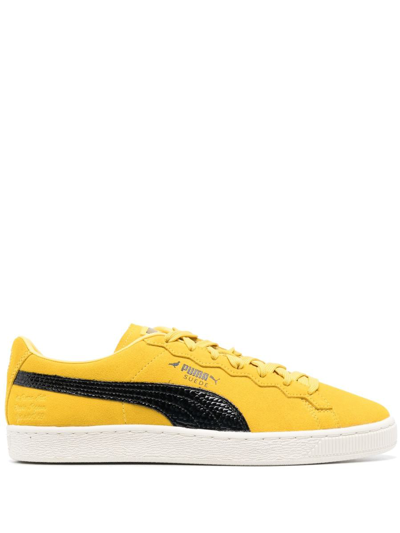 Puma Suede Staple Low-top Sneakers With Snake Effect Logo In Multi