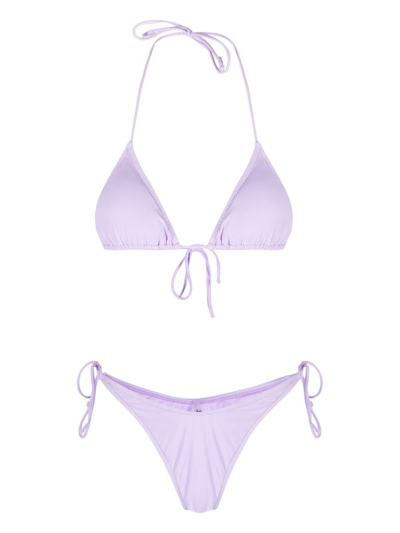 Reina Olga Miami Triangle Bikini Set In Violet