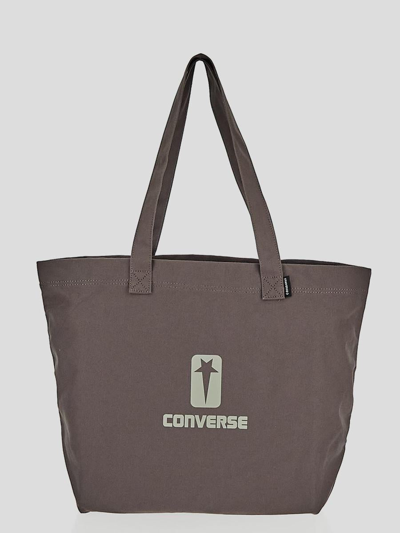 Rick Owens Drkshdw X Converse Logo Tote Bag In Dust