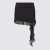 Rotate Birger Christensen Crystal-embellished Frilled Miniskirt In Black