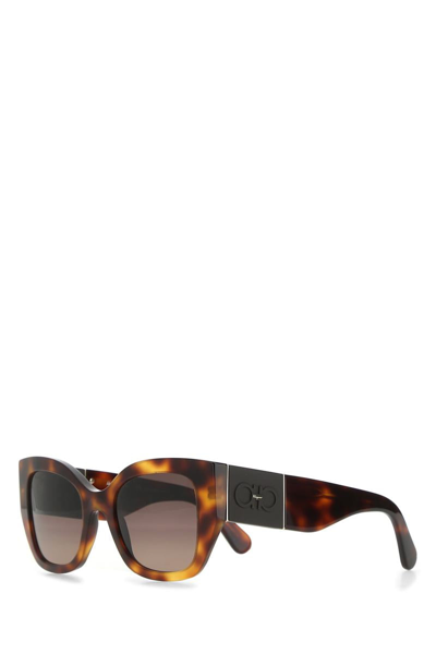 Ferragamo Salvatore  Eyewear Tortoiseshell Frame Sunglasses In 238