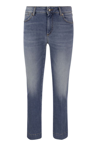Sportmax Logo Patch Flared Jeans In Navy