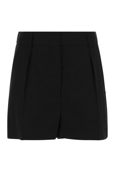 Sportmax High Waist Pleated Shorts In Black