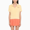 Sporty And Rich Logo-embroidery Cotton Polo Shirt In Beige