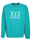 Sporty And Rich Sporty & Rich Man Sweatshirt Turquoise Size Xs Cotton In Blue