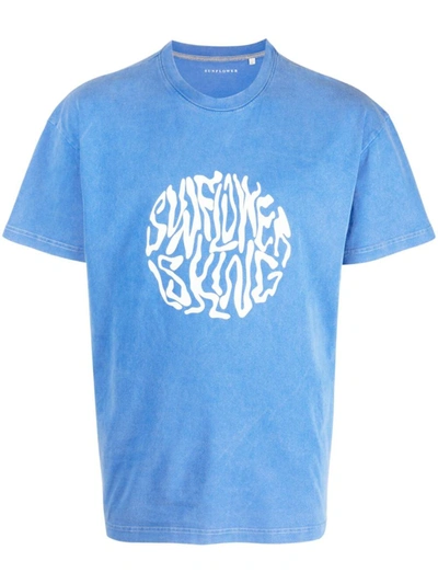 Sunflower Washed T-shirt In Blue