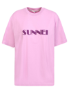 Sunnei Crewneck T-shirt In Purple