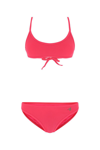 Attico Nylon Bikini With Scoop Neckline And Ribbed Texture In 008