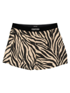 Tom Ford Zebra-print Silk Boxers In Multicolor