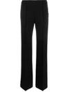 Twinset High-waisted Straight-leg Trousers In Black