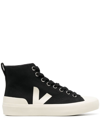 Veja Wata Ii High Top Sneakers In Black/pierre