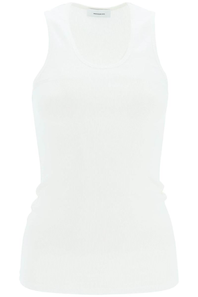 Wardrobe.nyc Ribbed Cotton Jersey Tank Top In White