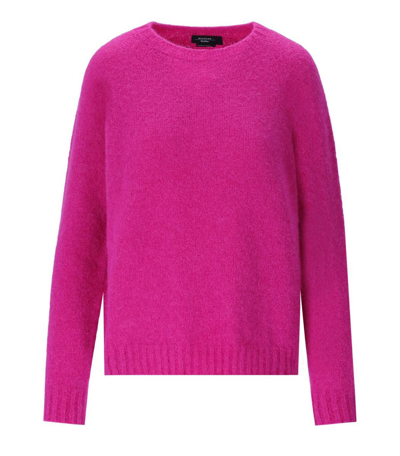 Weekend Max Mara Womens Fuchsia Ghiacci Round-neck Knitted Jumper In Pink
