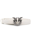 PINKO WHITE BELT WTH 'LOVE BIRDS' BUCKLE AND STRASS IN LEATHER WOMAN