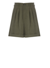 Woolrich Linen Blend Bermuda Shorts In Green