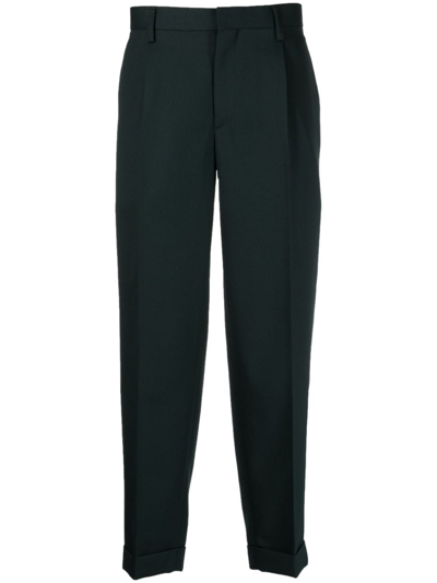 Kolor Tapered Cropped Trousers In Blau