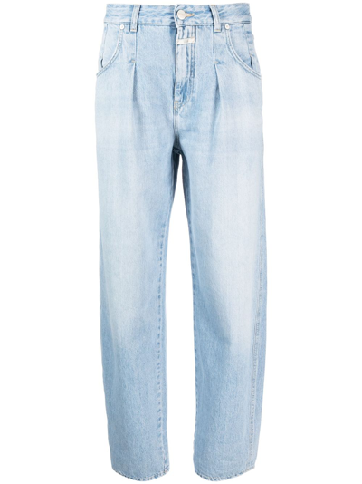 Closed Pearl Cotton Wide-leg Jeans In Blue