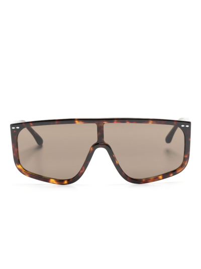 Isabel Marant Eyewear Elora Oversize-frame Sunglasses In Brown
