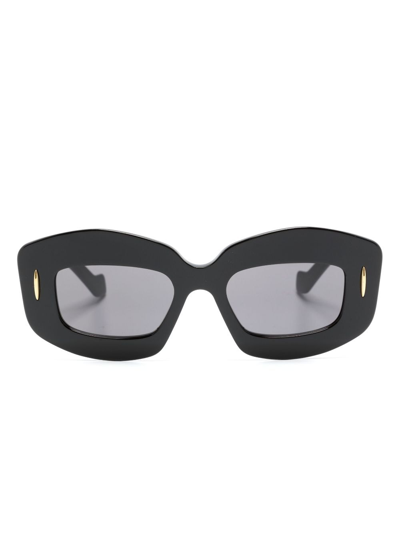 Loewe Rectangle Frame Sunglasses In Black